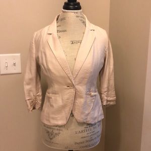 Cream Blazer with Bows